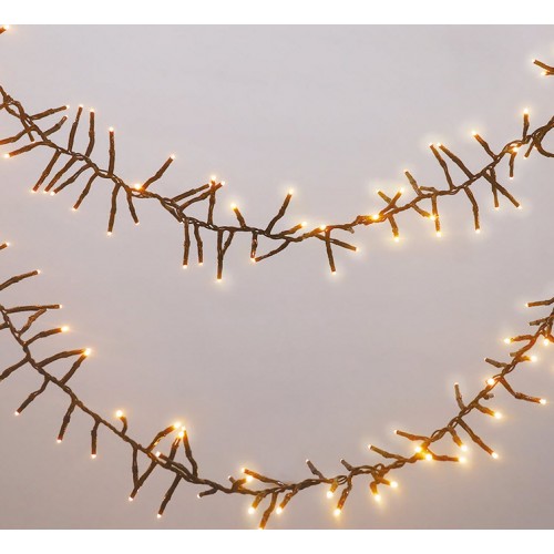 500 LED Connectable Cluster String Light Warm White  Colour